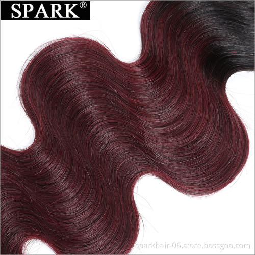 SPARK Wholesale 130% Density Burgundy Red Wigs 1b 99J Human Hair Vigin Brazilian Hair Lace Front Wig For Black Woman